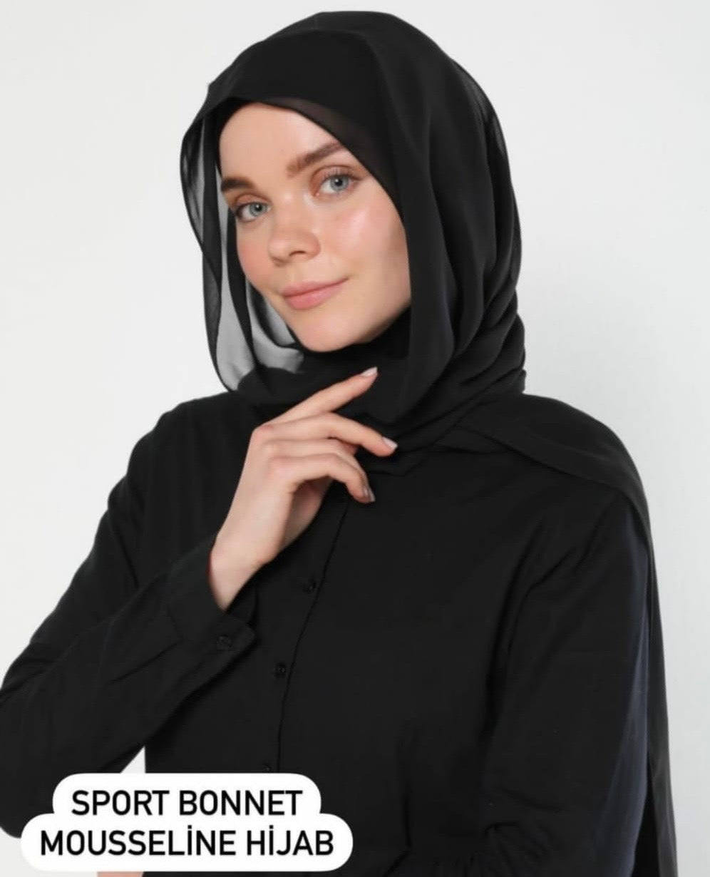 Hijab avec bonnet intégré